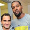 ATP: Roger Federer visits the Golden State Warriors