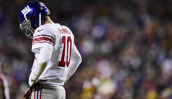 NFL: New York Giants put Eli Manning on the bench