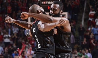 NBA: Rockets Win Wild Shootout Thanks to Harden - Warriors March