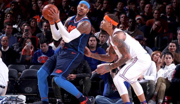 NBA: OKC loses on return of Melo, LeBron in MVP form