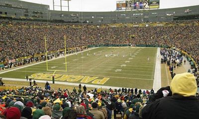 NFL: Green Bay: Pursuit in front of Packers football stadium