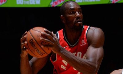 NBA: Toronto Raptors block Serge Ibaka for violating the team rules of a game