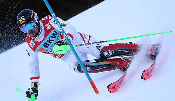 Ski Alpin: Marcel Hirscher leads the Wengen slalom at halftime