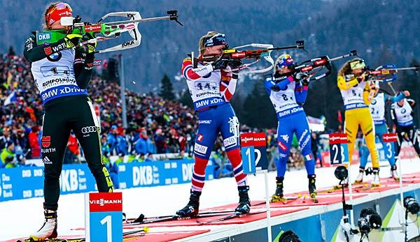 Biathlon: Dahlmeier narrowly beaten in mass start of Ruhpolding