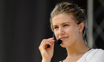 Tennis: Genie Bouchard meets her super bowl date again - at the Super Bowl!