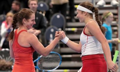 Fed Cup: Klaffner wins set against Ostapenko - full focus on Georgia