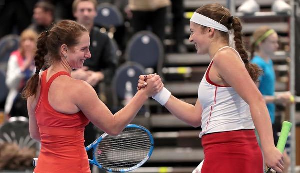 Fed Cup: Klaffner wins set against Ostapenko - full focus on Georgia