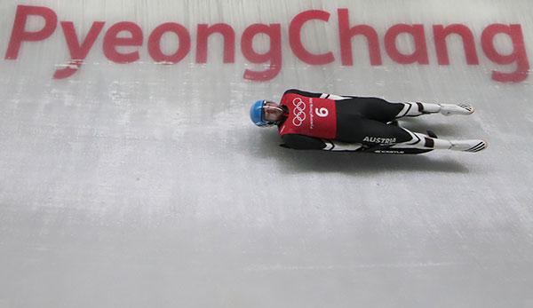 Olympia 2018: Tobogganing: Gleirscher on medal course