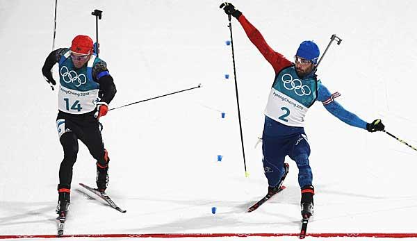 Olympia 2018: Biathlon: Silver for Schempp in mass start - Fourcade with frontal toe