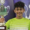 Noah Castillo celebrates his first HTT career title at the February-Challenger