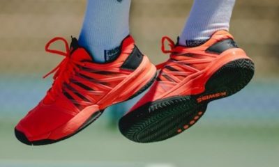 Service: With the new K-Swiss Ultrashot into the sand court season