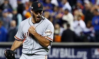 MLB: Giants pitcher Madison Bumgarner breaks his hand