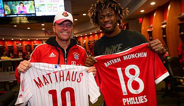 MLB: Lothar Matthäus visits Philadelphia Phillies on US promo tour