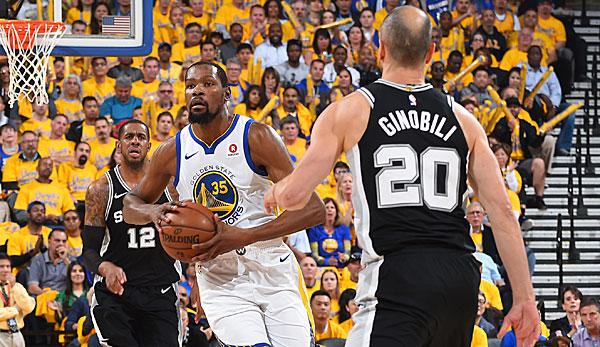 NBA: Durant leads trembling dubs in round two