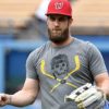 MLB: Bryce Harper plays with Vegas Golden Knights logo on the bat