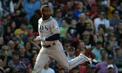 MLB: Inside-the-Park-Homerun of Tampa Bay Rays' Denard Span