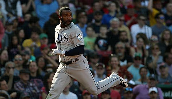 MLB: Inside-the-Park-Homerun of Tampa Bay Rays' Denard Span