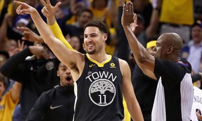 NBA: Media: Klay Thompson and Warriors talk about extension