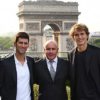 ATP: Sascha Zverev, Novak Djokovic, the Arch of Triumph - and a surprise guest