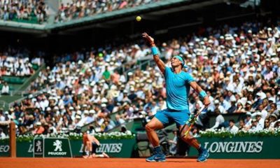 French Open: Nadal serves Gasquet - Round of 16 against Maximilian Marterer