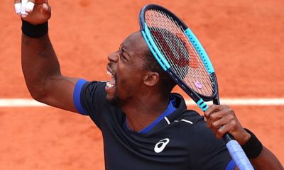 French Open: Gael Monfils burns up on Suzanne Lenglen