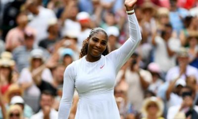 Wimbledon: Serena Williams continues marching - and becomes a "Three Lions" fan