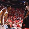 NBA: Warriors vs. Rockets - Giant meeting with staggering boxers